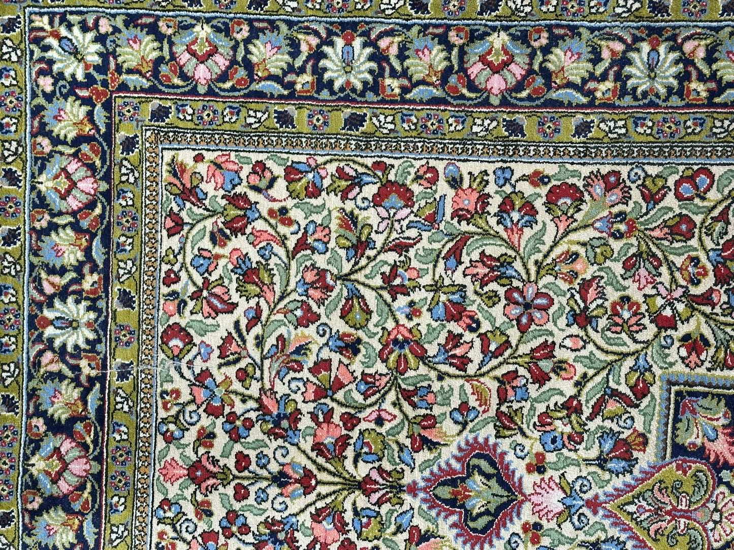 Orientteppich handgeknüpft Ghom Korkwolle 160x105 cm