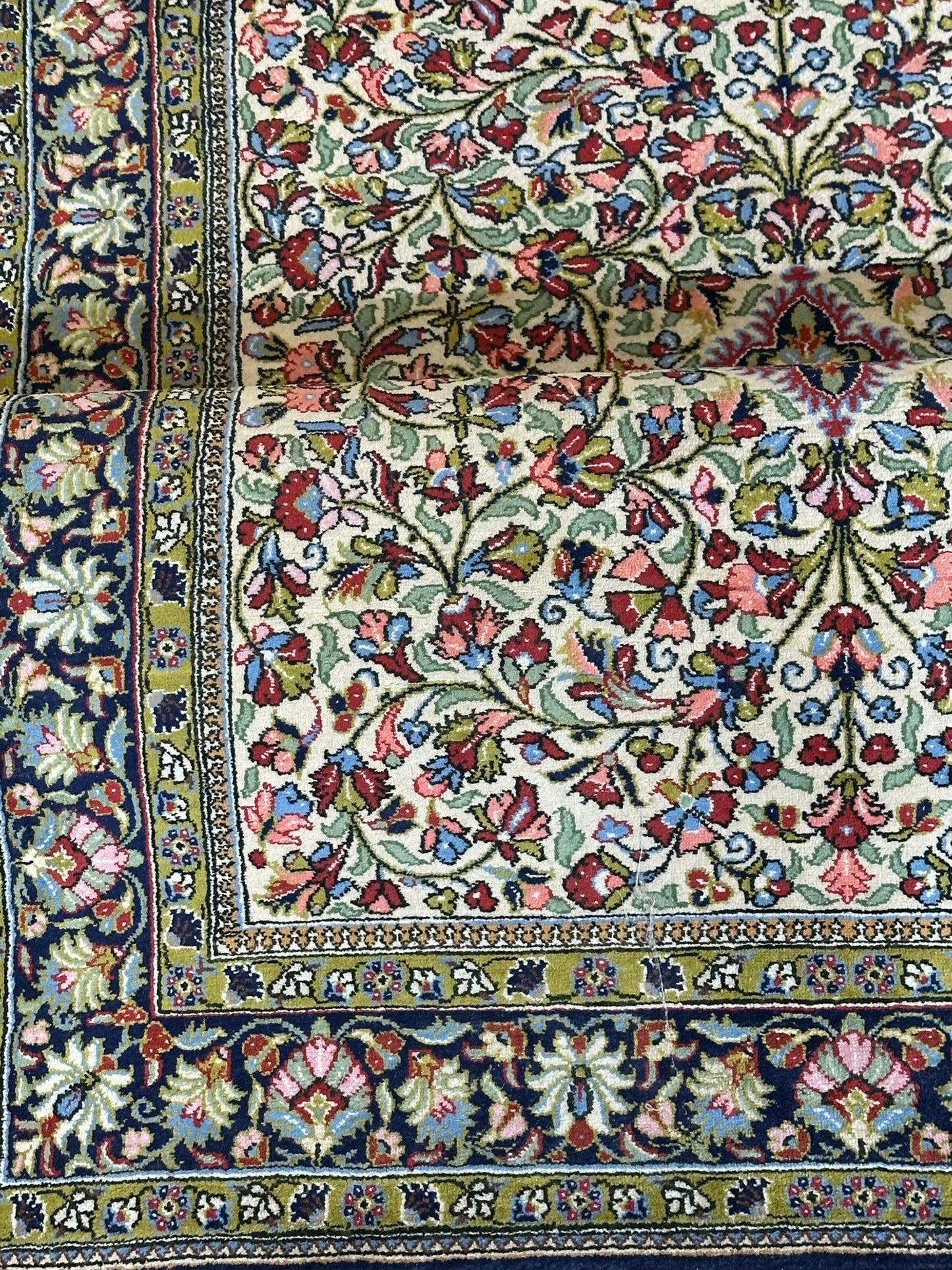 Orientteppich handgeknüpft Ghom Korkwolle 160x105 cm