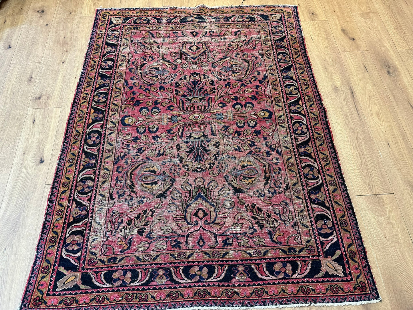Handgeknüpfter Perser Teppich Lilian 195x148 cm – Antik Jugendstil
