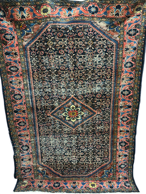 Handgeknüpfter Antiker Teppich Malayer 203x137 cm – Naturfarben