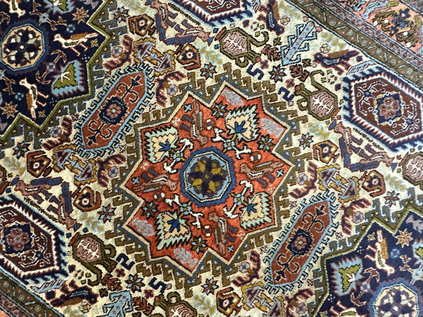 Handgeknüpfter Perser Orientteppich  Täbriz mit Seide 150x100cm