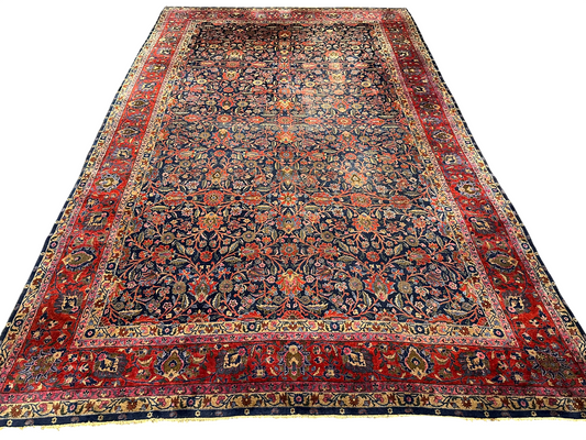 Antiker Handgeknüpfter Teppich Keschan  510x312 cm – Naturfarben