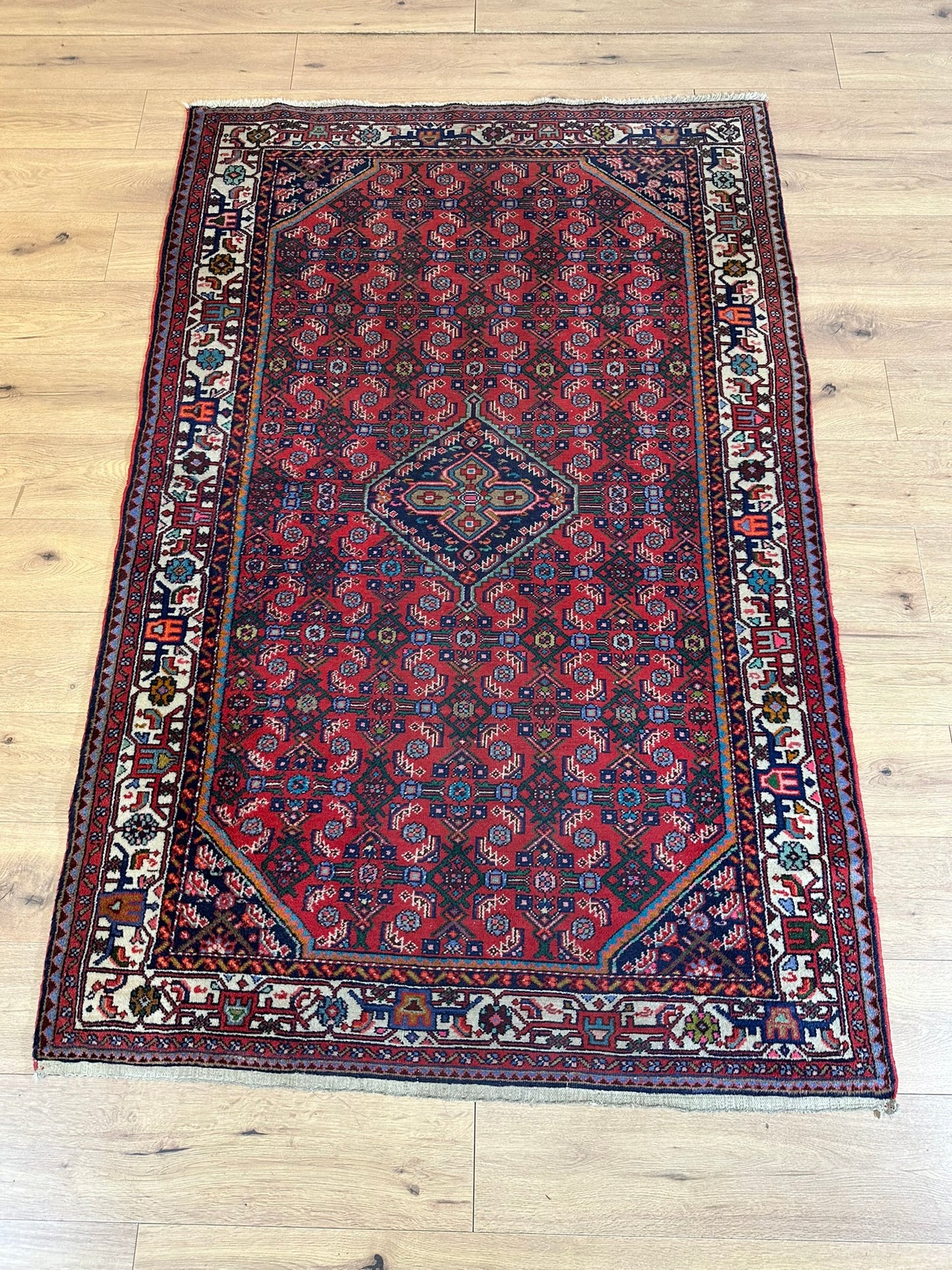Orientteppich handgeknüpft Senneh Bidjar 210x135 cm