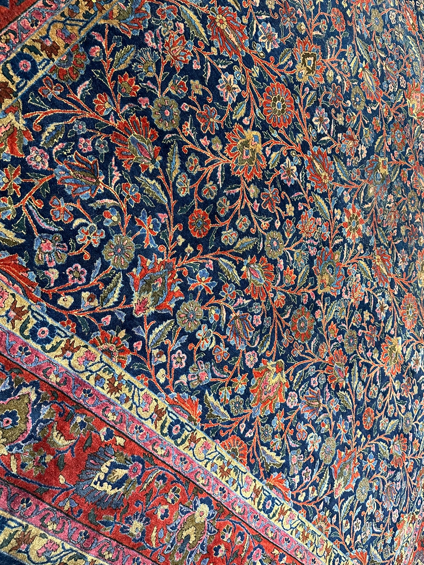 Antiker Handgeknüpfter Teppich Keschan  510x312 cm – Naturfarben