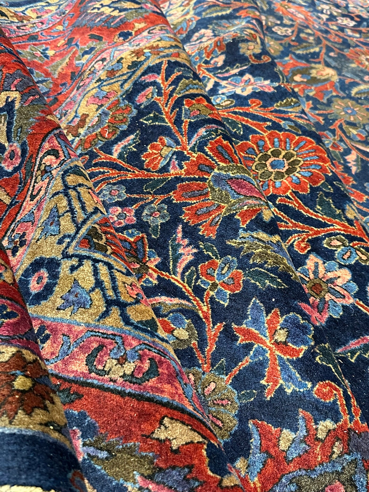Antiker Handgeknüpfter Teppich Keschan  510x312 cm – Naturfarben