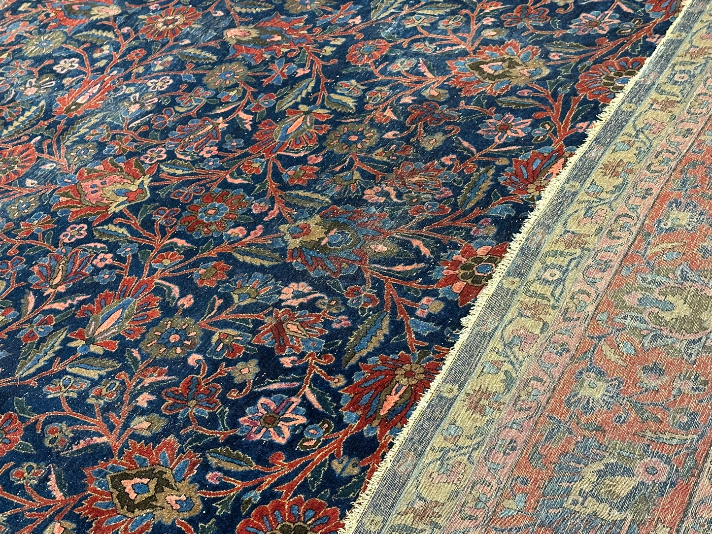 Antiker Handgeknüpfter Teppich Keschan  510x312 cm – Naturfarben
