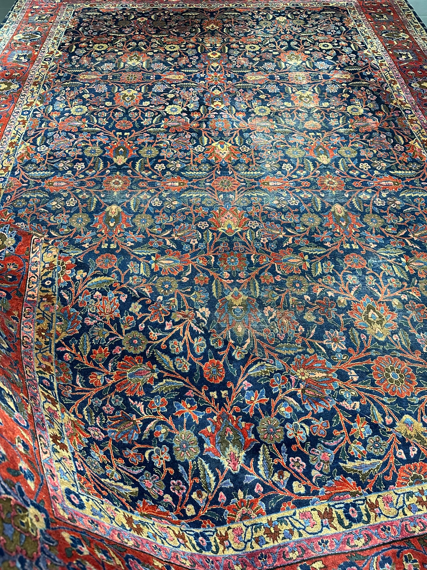 Antiker Handgeknüpfter Teppich Keschan  510x312 cm – Naturfarben