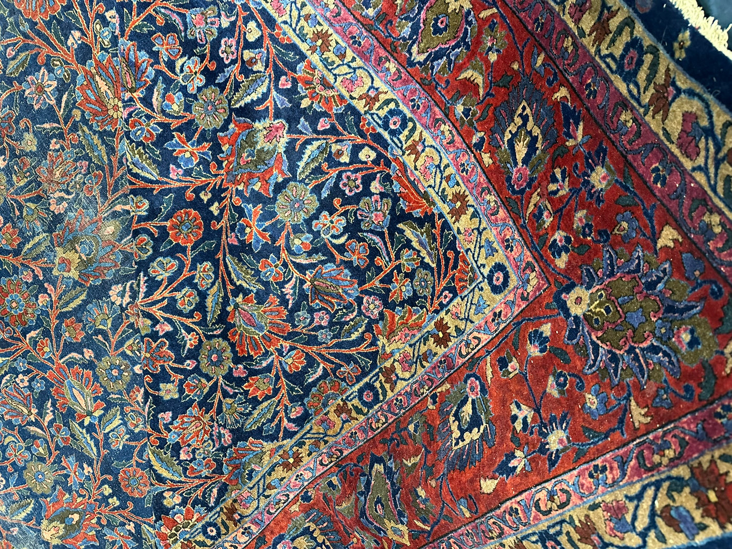 Antiker Handgeknüpfter Teppich Keschan  510x312 cm – Naturfarben
