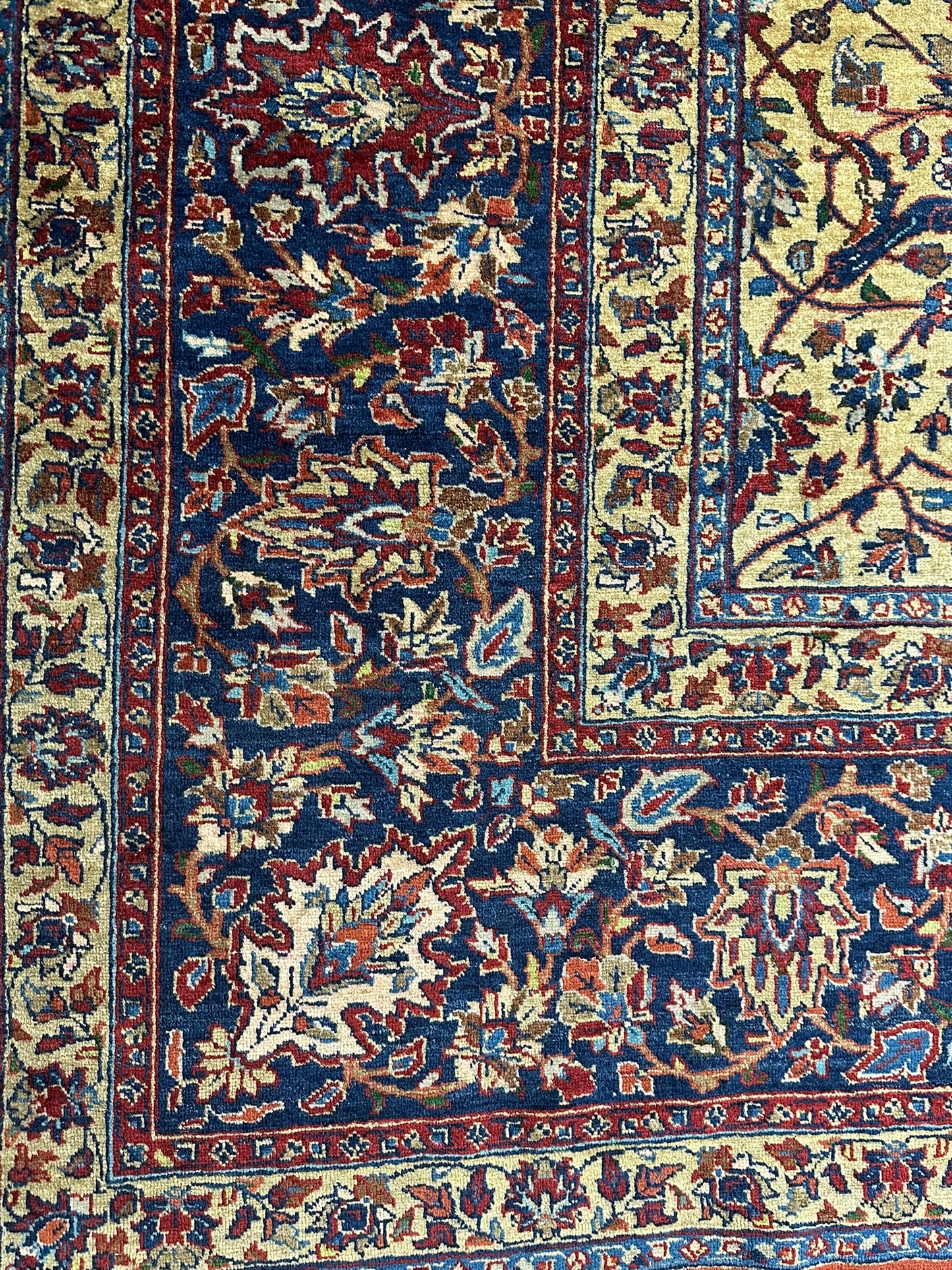 Selten Antiker Handgeknüpfter Teppich Lilian 475x350 cm – Naturfarben