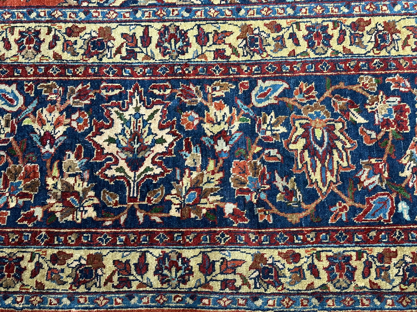 Selten Antiker Handgeknüpfter Teppich Lilian 475x350 cm – Naturfarben