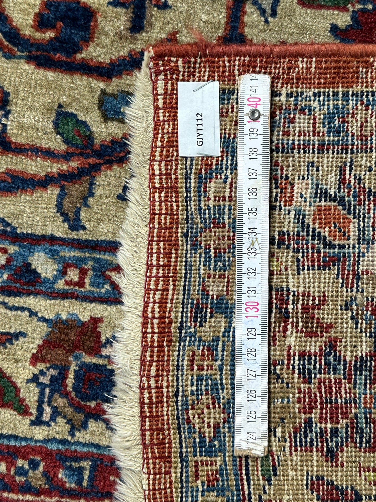 Selten Antiker Handgeknüpfter Teppich Lilian 475x350 cm – Naturfarben