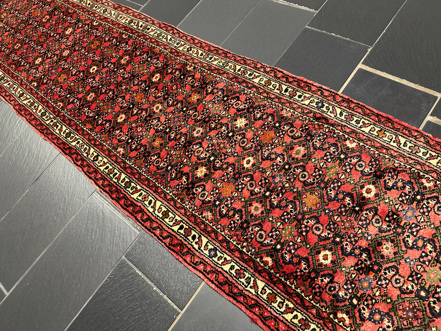 Handgeknüpfter Perser Orientteppich Läufer: Hamadan 490x82cm