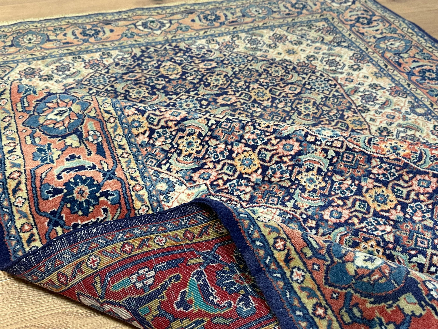 Orientteppich handgeknüpft Täbriz 215x133 cm Mahi Korkwolle