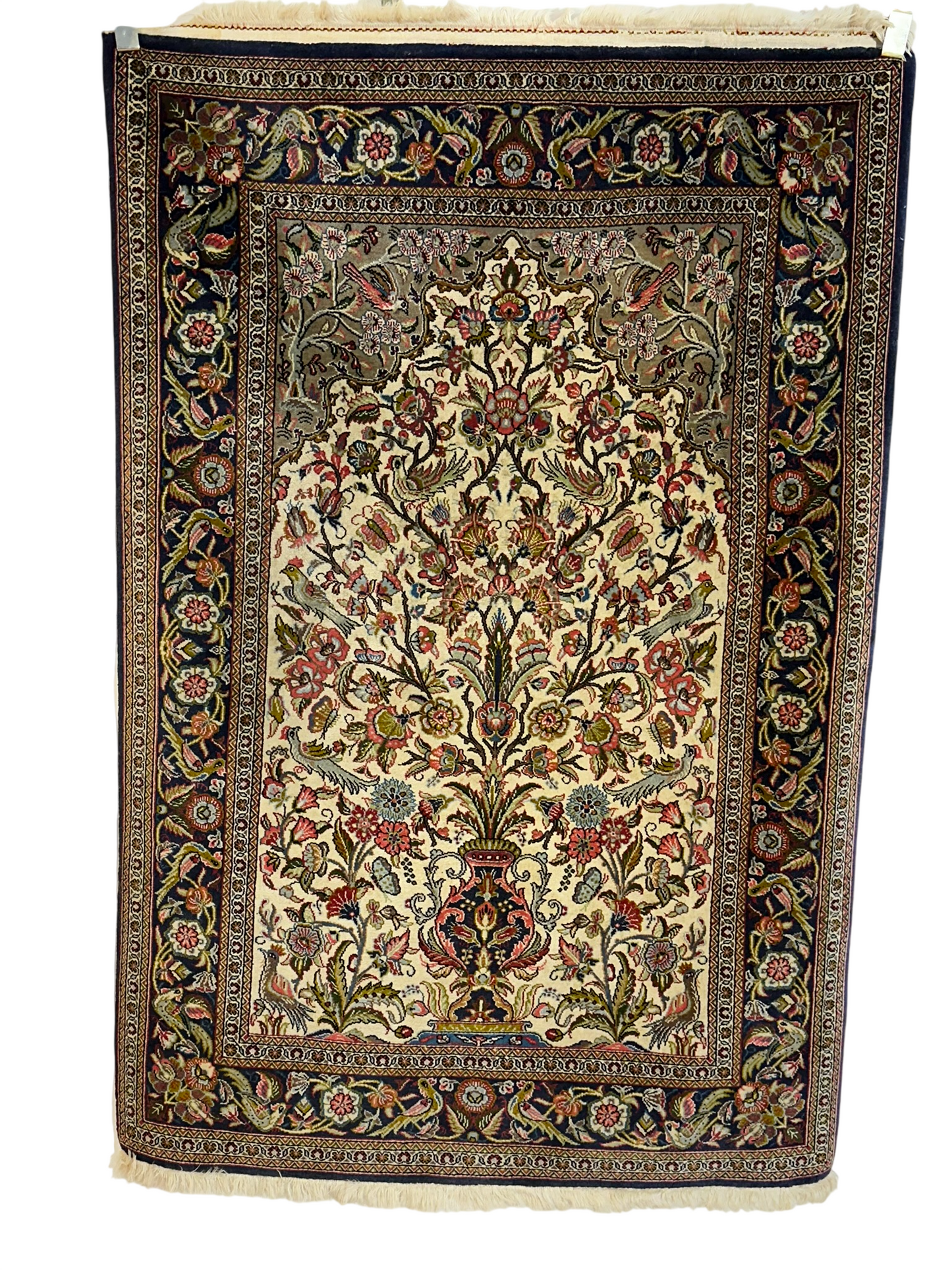 Orientteppich handgeknüpft Ghom Lebensbaum 165x110 cm