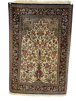 Orientteppich handgeknüpft Ghom Lebensbaum 165x110 cm