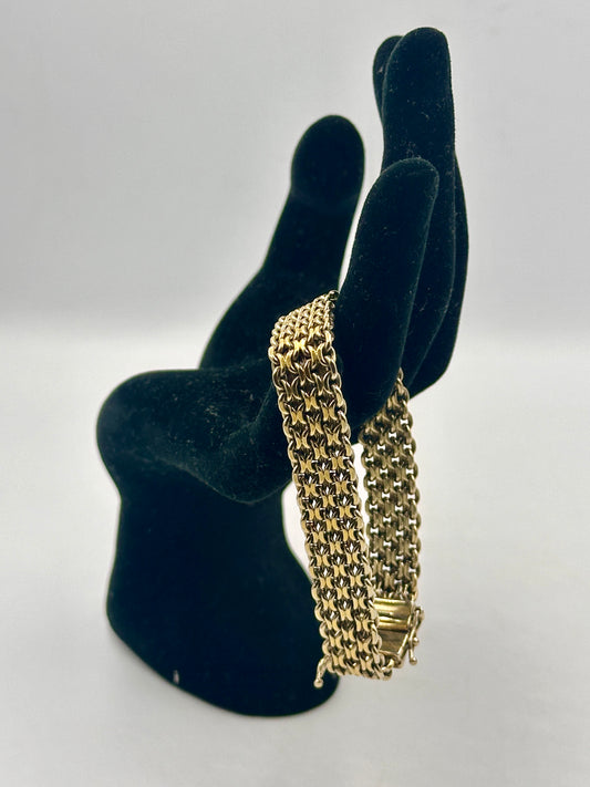 Luxuriöses Geflochtenes Armband Vergoldet