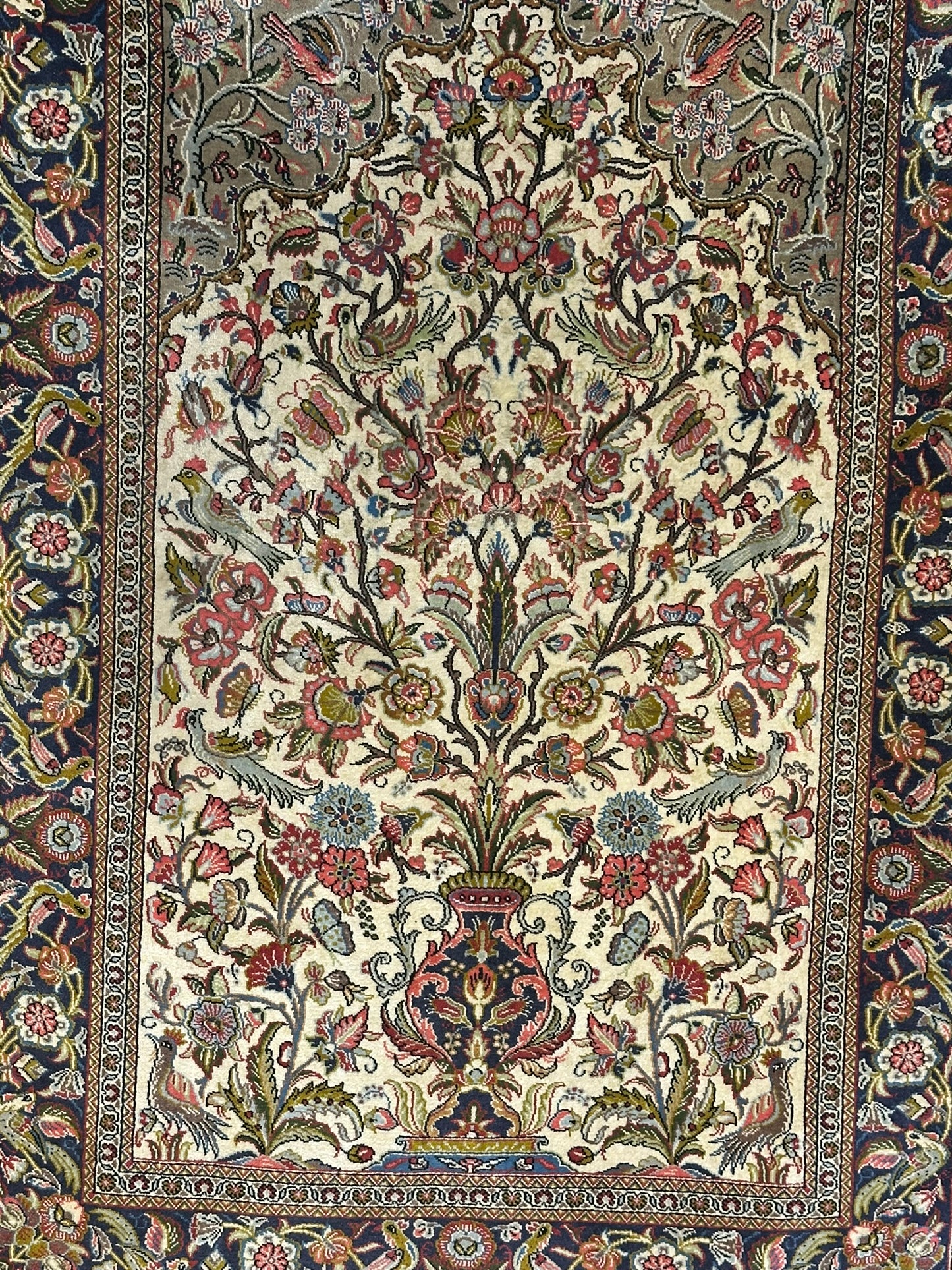 Orientteppich handgeknüpft Ghom Lebensbaum 165x110 cm