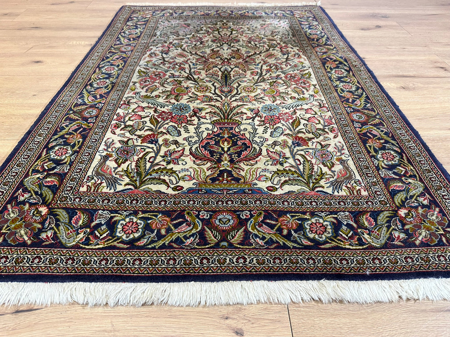 Orientteppich handgeknüpft Ghom Lebensbaum 165x110 cm