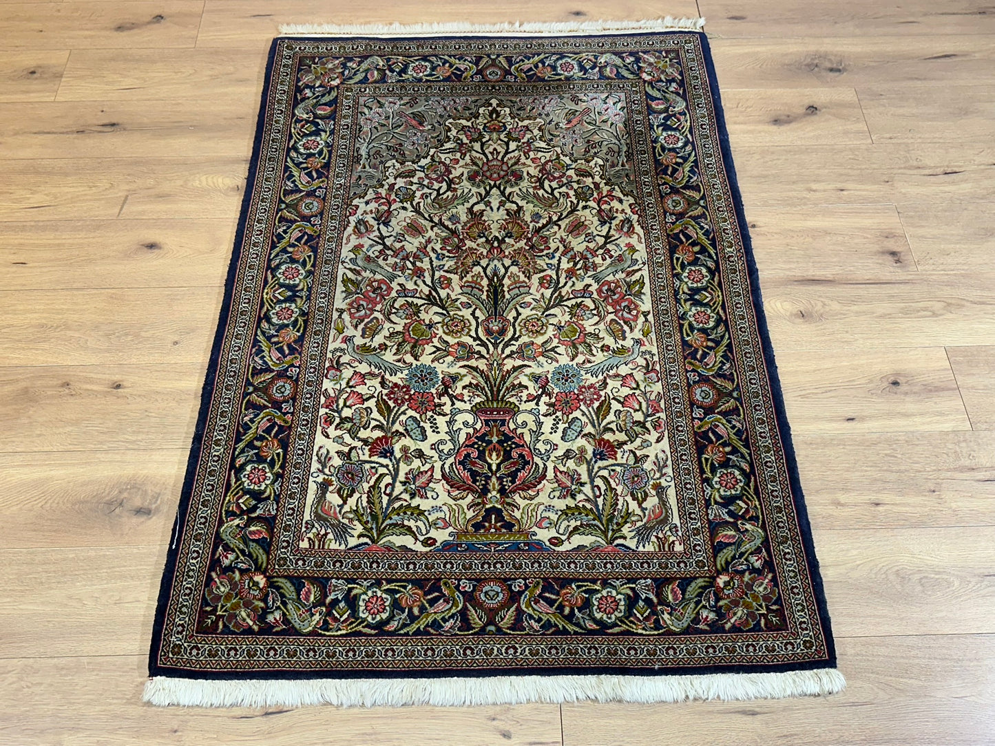 Orientteppich handgeknüpft Ghom Lebensbaum 165x110 cm