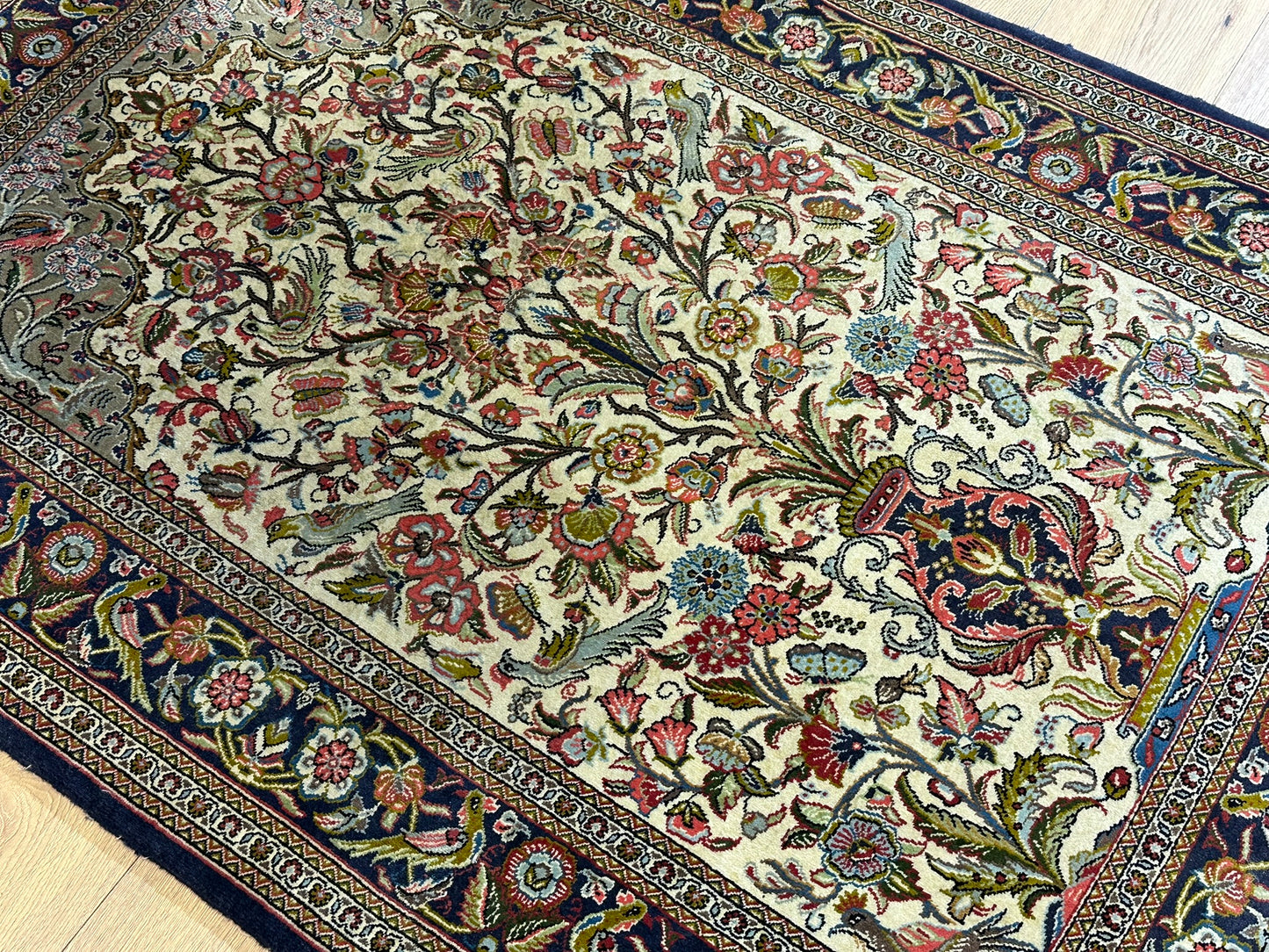 Orientteppich handgeknüpft Ghom Lebensbaum 165x110 cm
