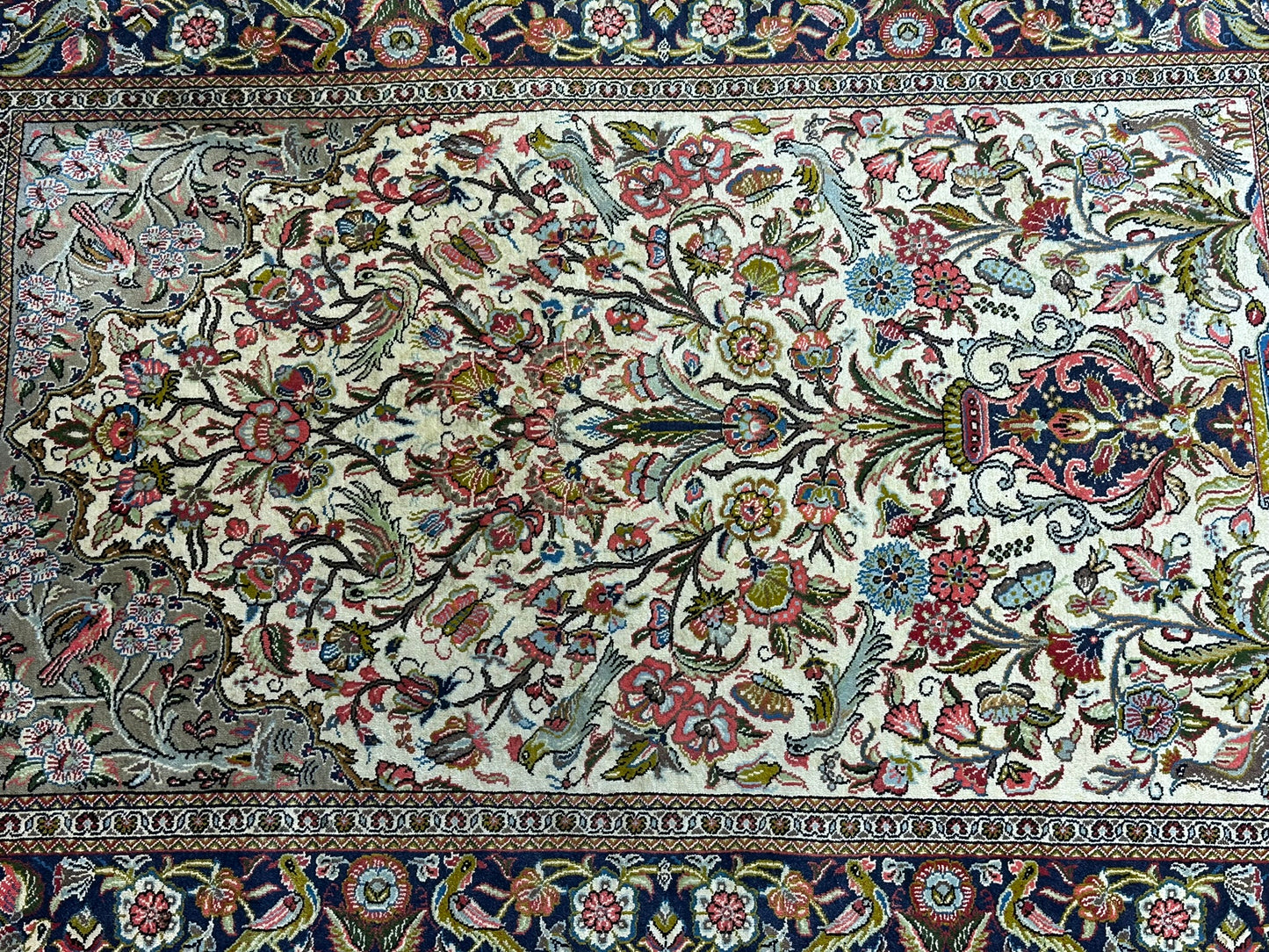 Orientteppich handgeknüpft Ghom Lebensbaum 165x110 cm