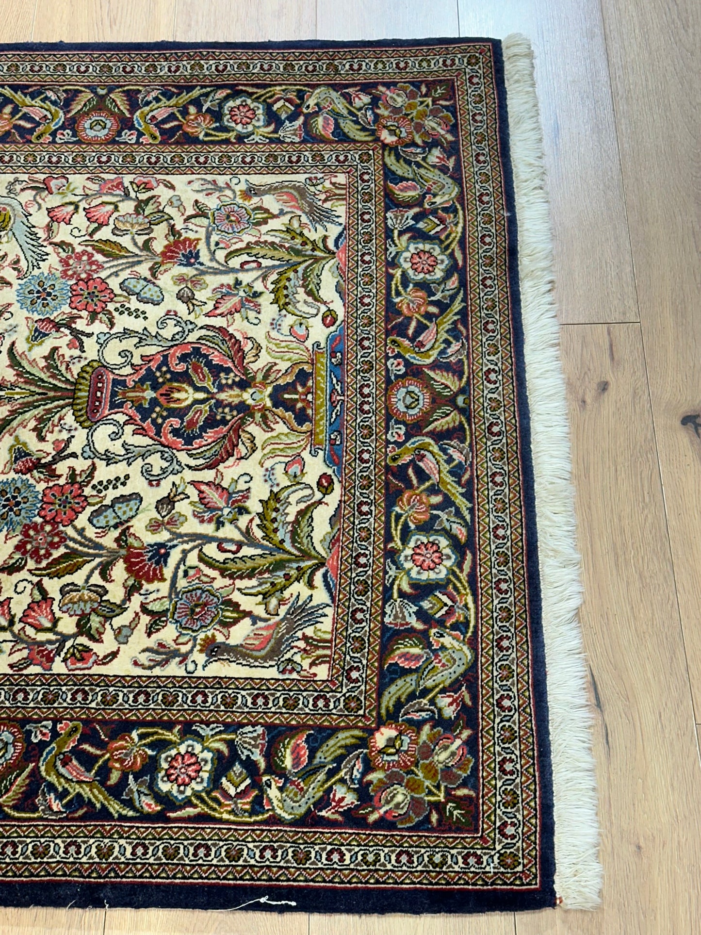 Orientteppich handgeknüpft Ghom Lebensbaum 165x110 cm