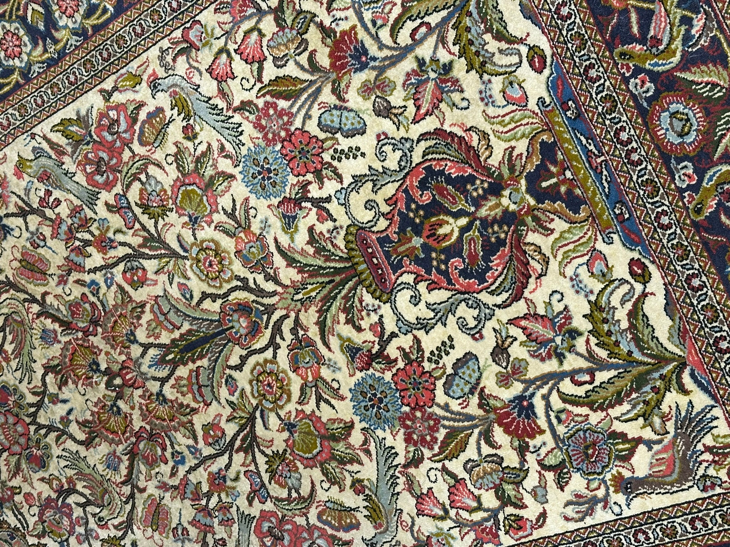 Orientteppich handgeknüpft Ghom Lebensbaum 165x110 cm