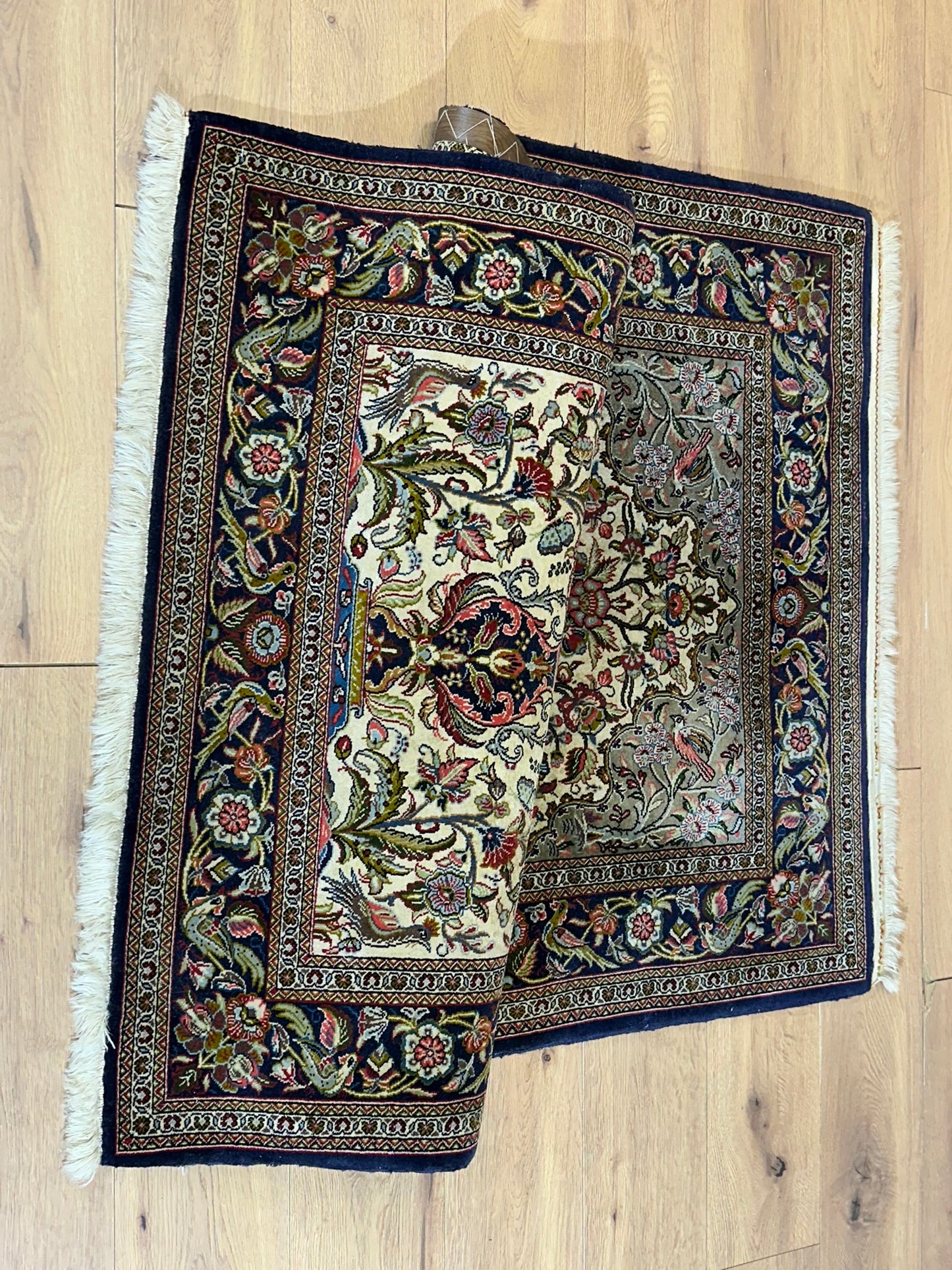 Orientteppich handgeknüpft Ghom Lebensbaum 165x110 cm