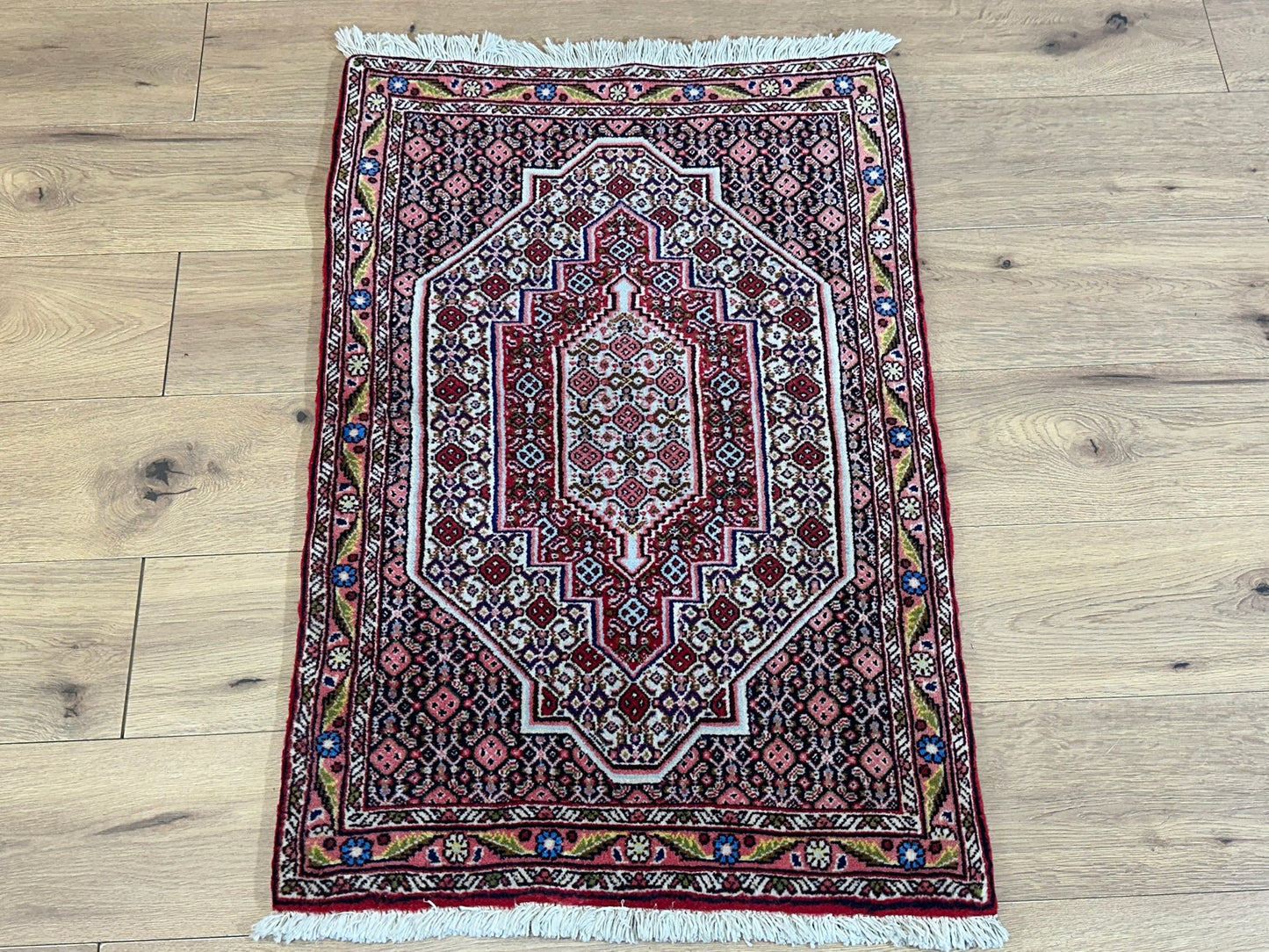 Orientteppich handgeknüpft Senneh Bidjar 105x70 cm