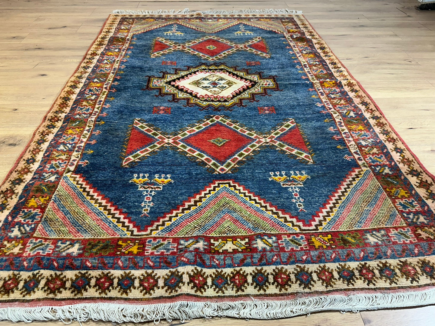 Antik Orientteppich handgeknüpft Türkei Anatolien Kazak Naturfarben 235x155