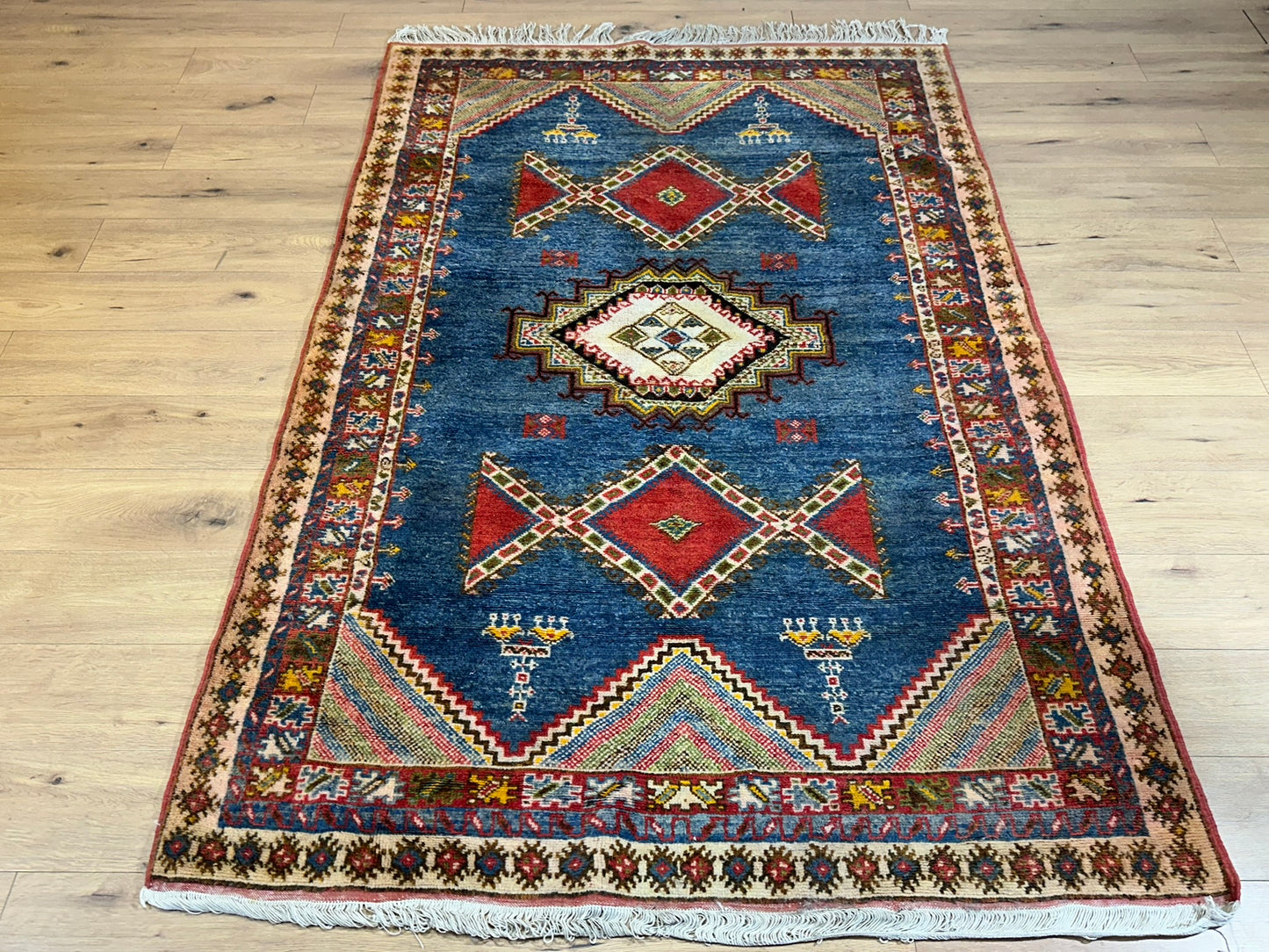 Antik Orientteppich handgeknüpft Türkei Anatolien Kazak Naturfarben 235x155