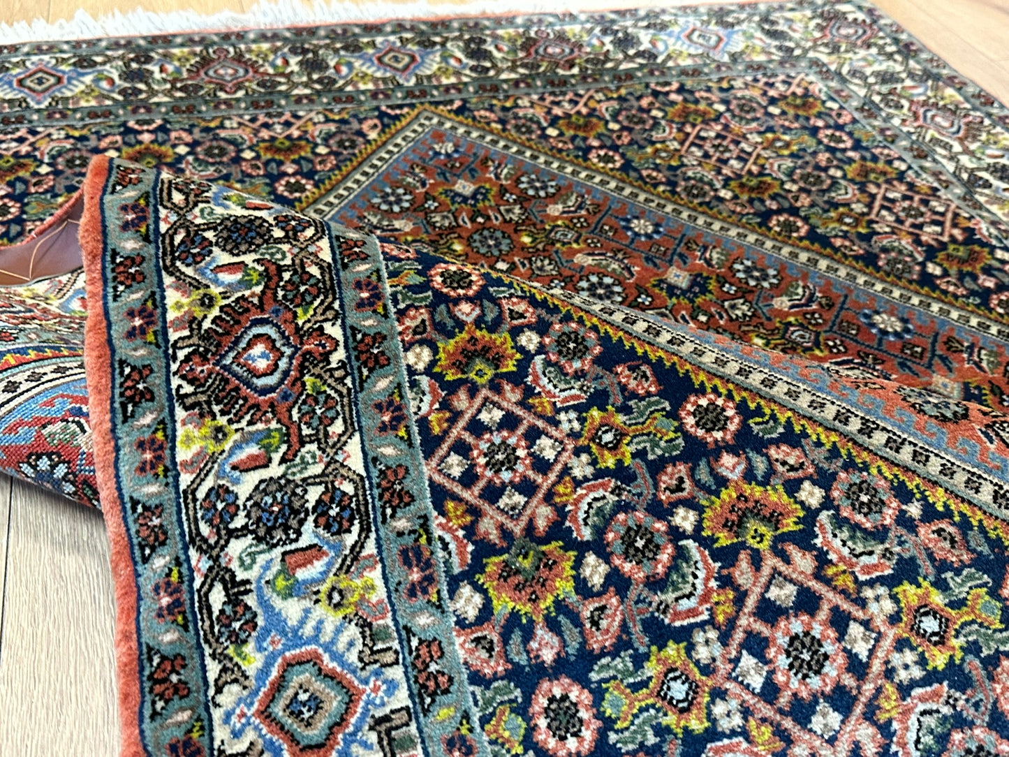 Orientteppich handgeknüpft Bidjar 156x112 cm Wolle