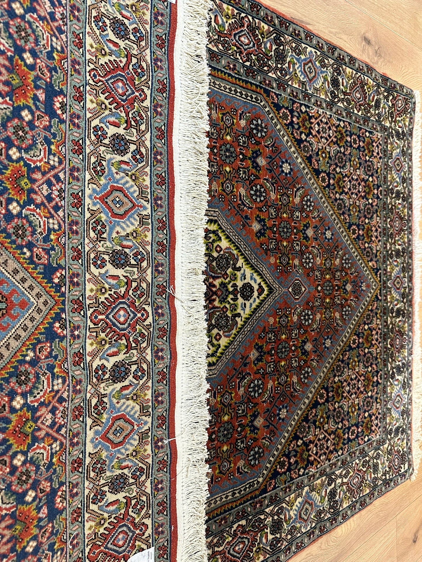 Orientteppich handgeknüpft Bidjar 156x112 cm Wolle