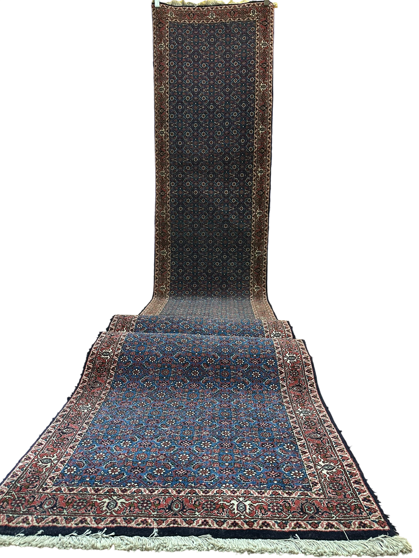 Orientteppich handgeknüpft 494x95 cm Bidjar Läufer