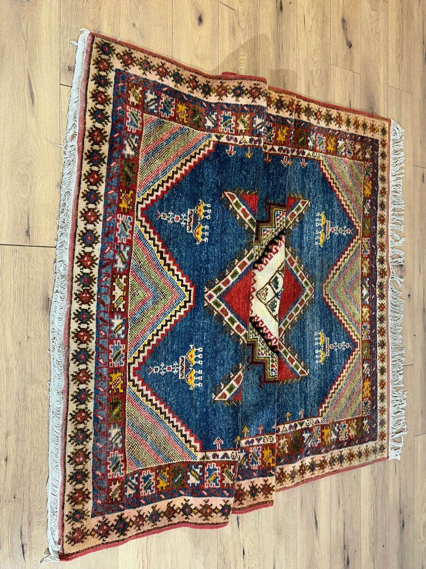 Antik Orientteppich handgeknüpft Türkei Anatolien Kazak Naturfarben 235x155