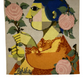 Wandteppich Gobelin Portugal Bjørn Wiinblad Camellia 87x80 cm