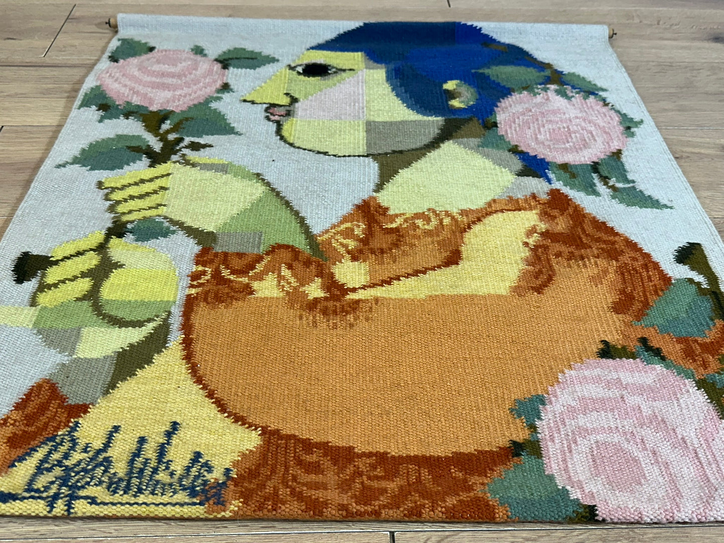 Wandteppich Gobelin Portugal Bjørn Wiinblad Camellia 87x80 cm