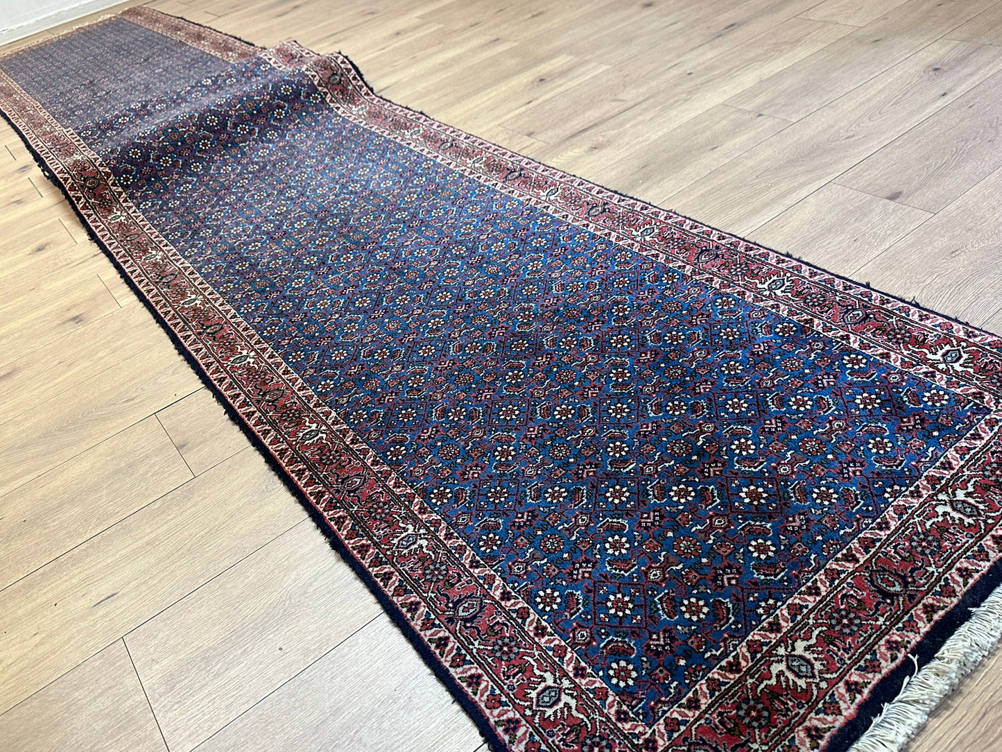 Orientteppich handgeknüpft 494x95 cm Bidjar Läufer