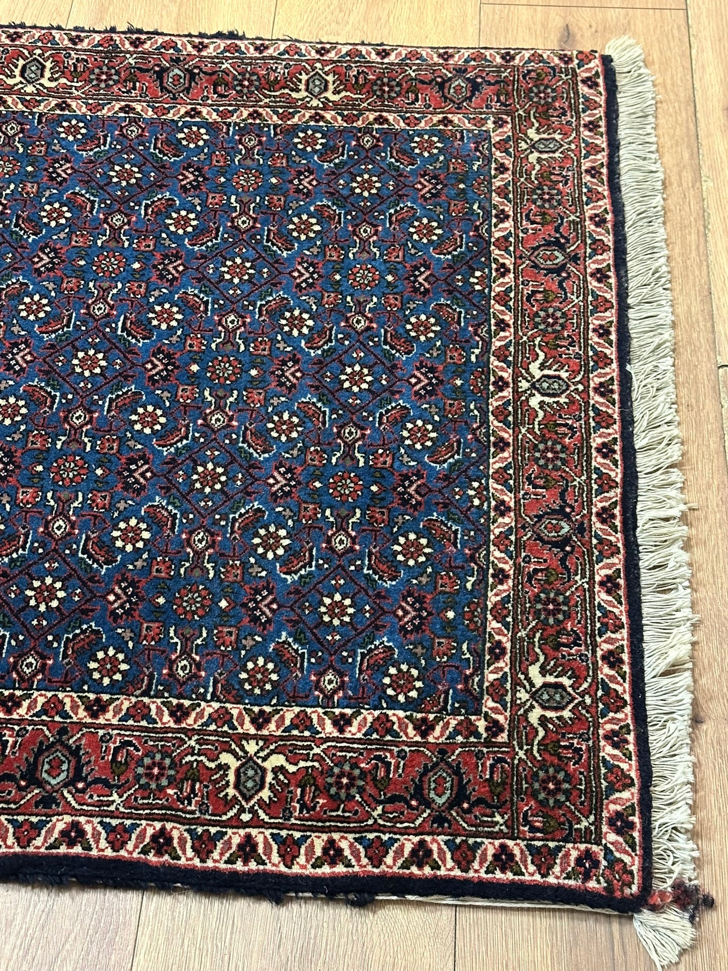 Orientteppich handgeknüpft 494x95 cm Bidjar Läufer
