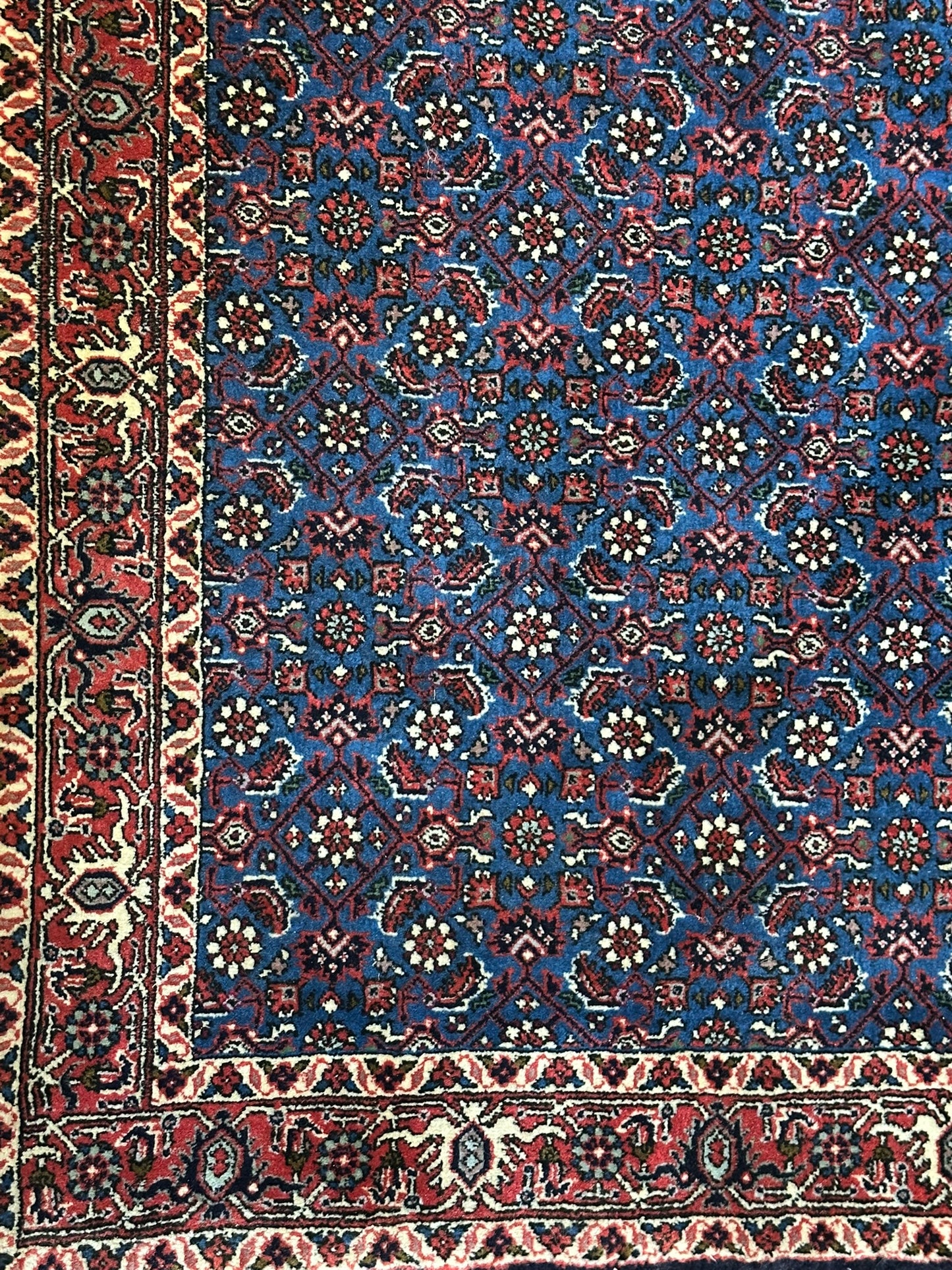 Orientteppich handgeknüpft 494x95 cm Bidjar Läufer