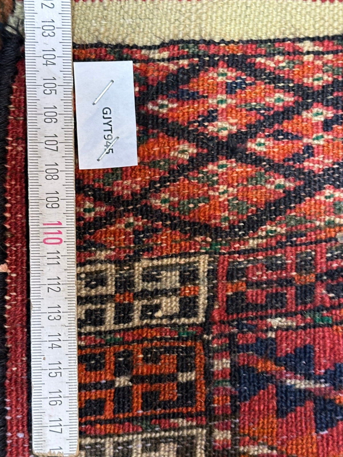 Antiker Orientteppich handgeknüpft UDSSR Jomut Hadjlu 130x85 cm