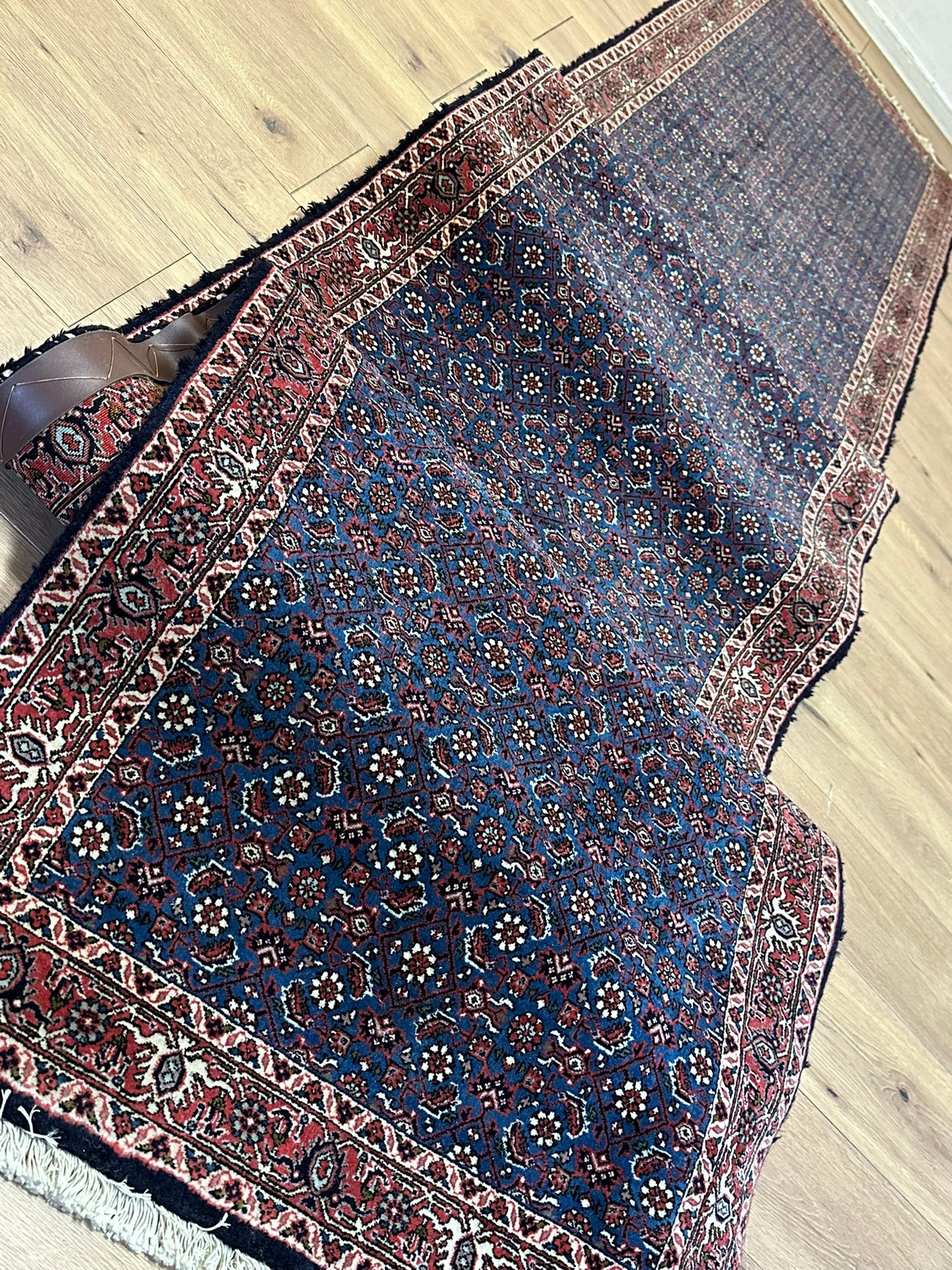 Orientteppich handgeknüpft 494x95 cm Bidjar Läufer