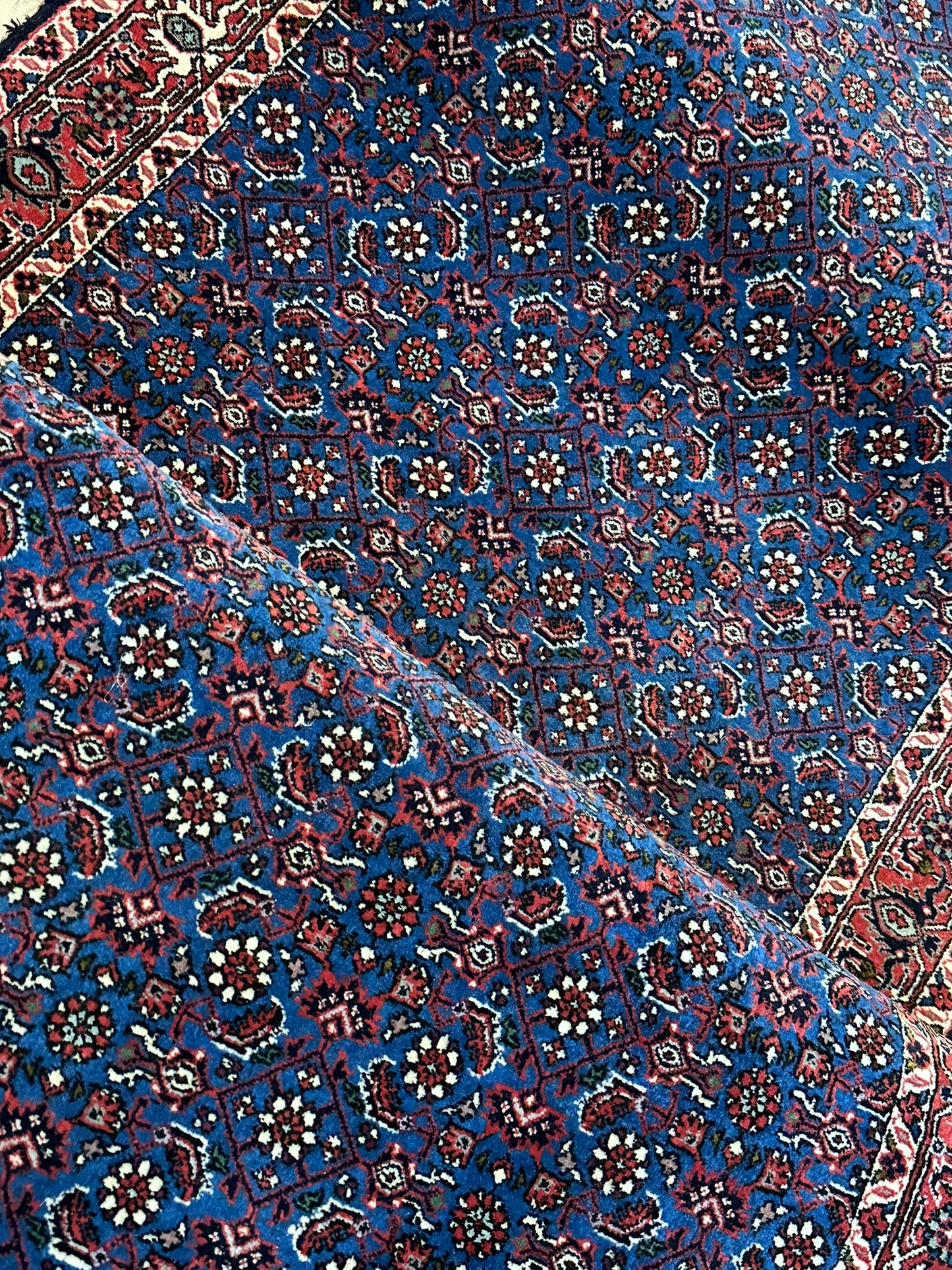 Orientteppich handgeknüpft 494x95 cm Bidjar Läufer