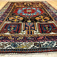 Antiker Orientteppich handgeknüpft Bachtiar Wolle 215x135 cm