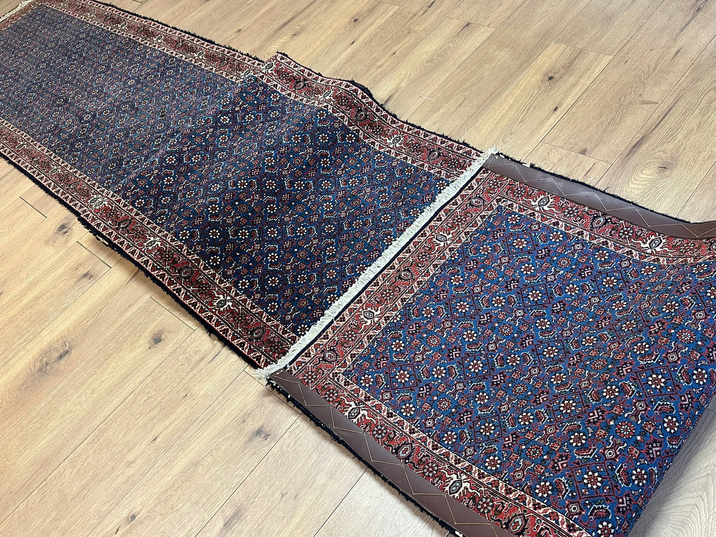 Orientteppich handgeknüpft 494x95 cm Bidjar Läufer