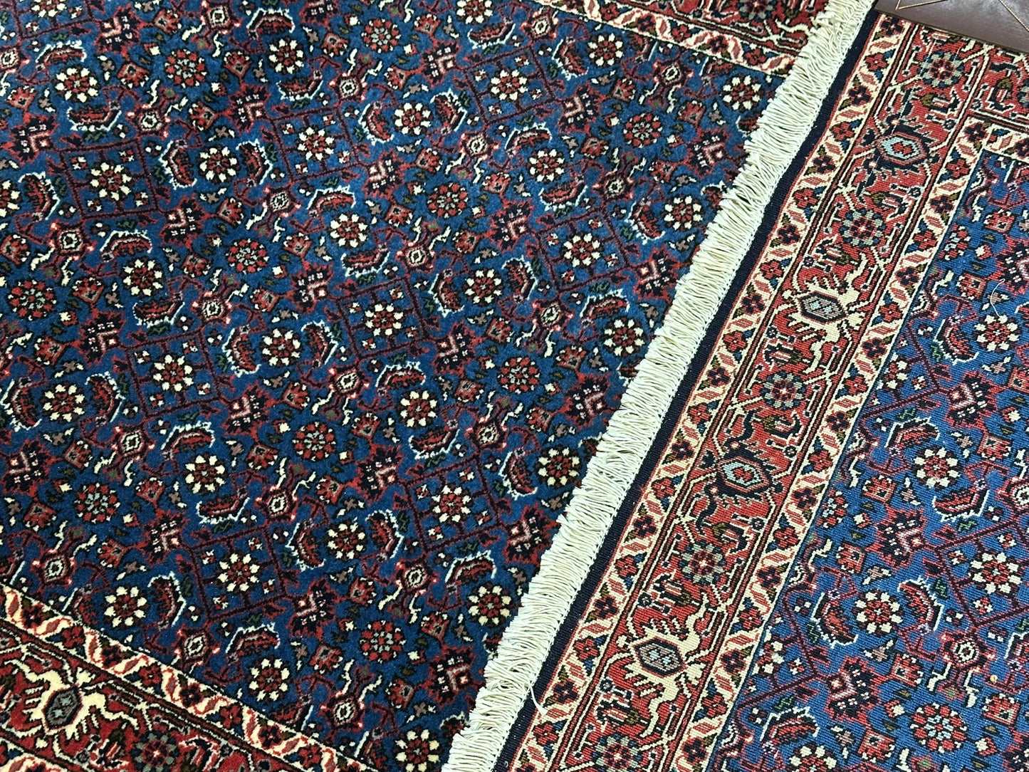 Orientteppich handgeknüpft 494x95 cm Bidjar Läufer