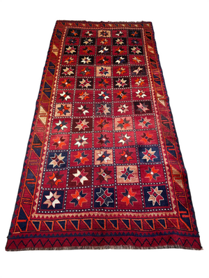 Orientteppich handgeknüpft Afghan Mauri 300x145 cm