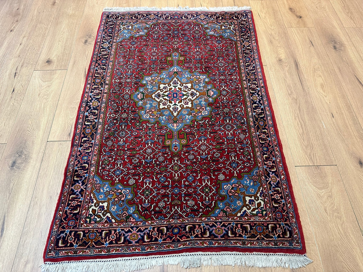 Orientteppich handgeknüpft Bidjar 155x100 cm Medaillon sehr gut