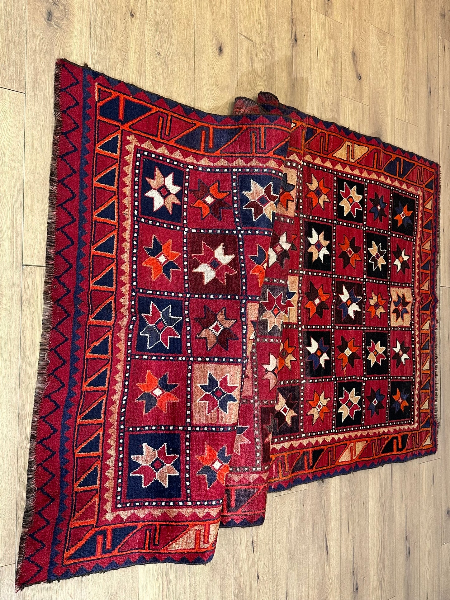 Orientteppich handgeknüpft Afghan Mauri 300x145 cm