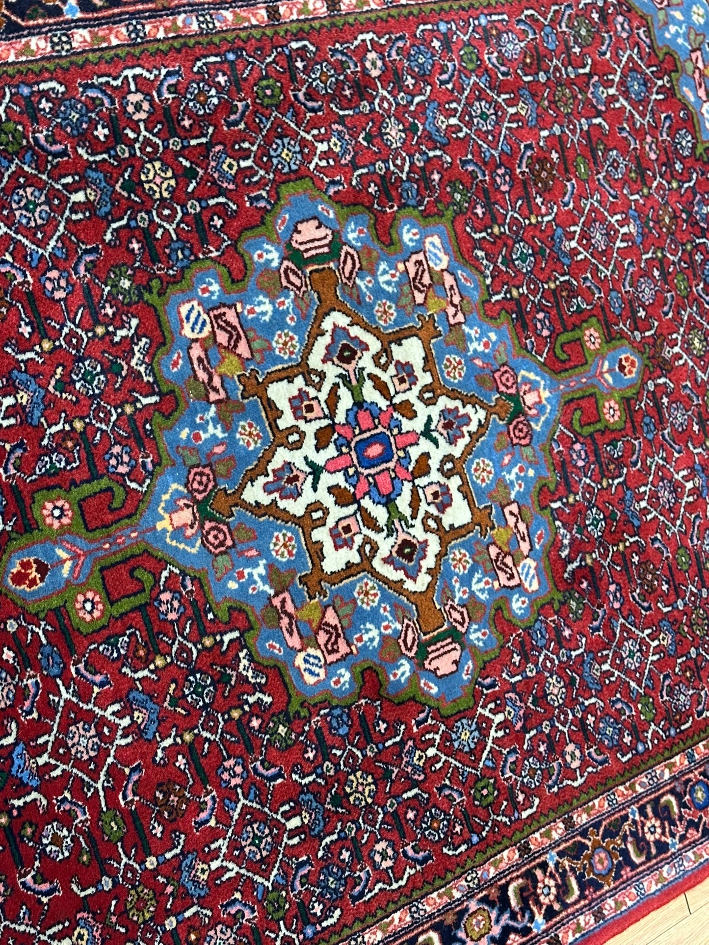 Orientteppich handgeknüpft Bidjar 155x100 cm Medaillon sehr gut